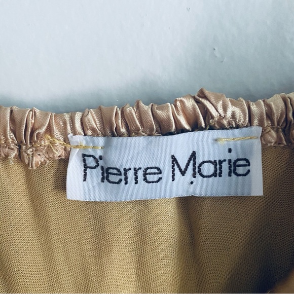 Pierre Marie Women's Gold Tank Top Layered Cocktail Mini Dress Size Medium - Picture 7 of 12